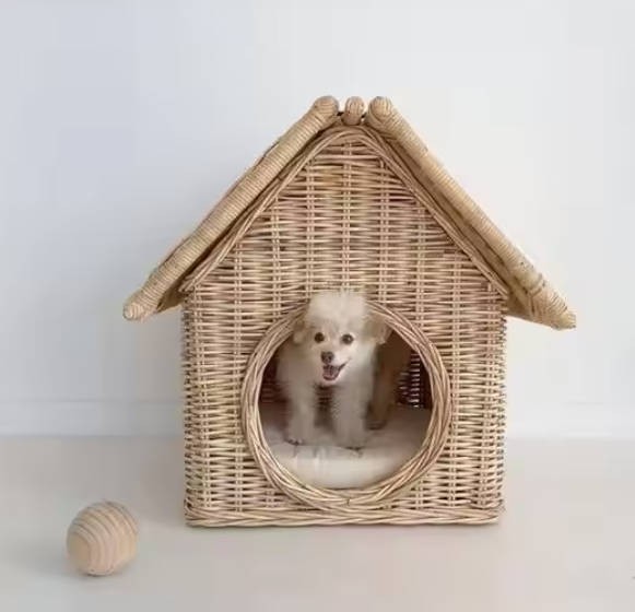 High Quality Best Choice Wicker Cat Bed for Indoor Cats Pet House OEM Designs Customized Rattan House Handmade In Vietnam